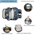 thumbnail image 3 of FORMRS Unisex School Backpack 17" Student Travel Bag with Laptop Compartment, Blue Fireflies Pattern, 3 of 7