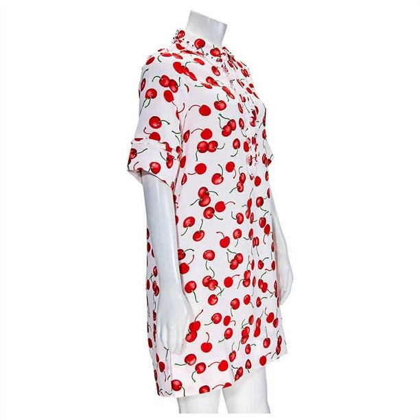 cherry print shirt dress Compaa Fantstica - Cherry Print T-Shirt Dress