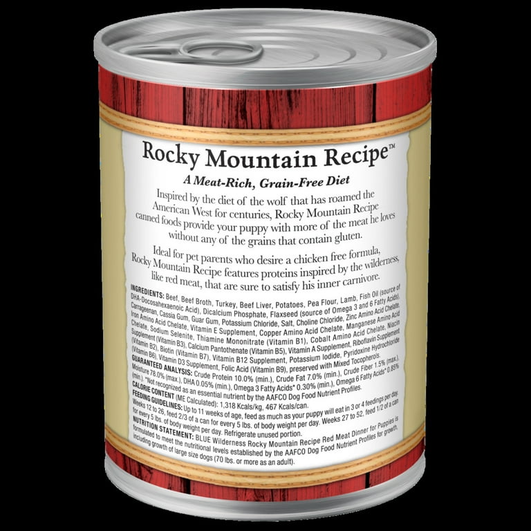 Blue Buffalo Wilderness Rocky Mountain Recipe High Protein Red