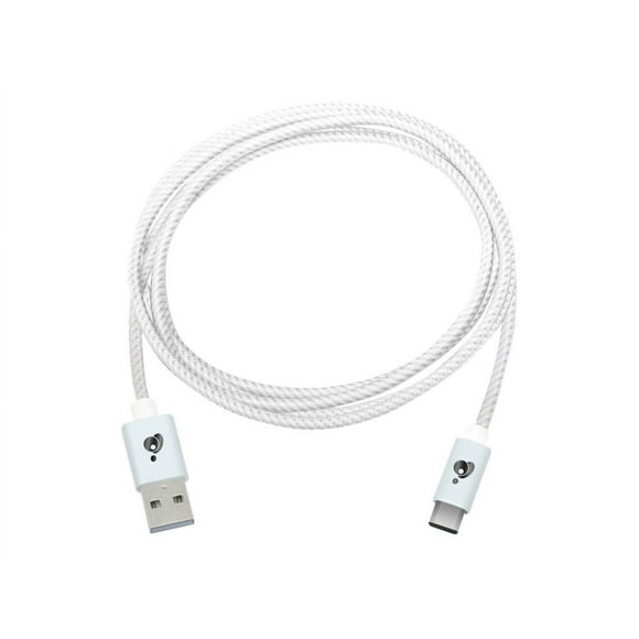 IOGEAR Charge & Sync Flip Pro - Câble USB - USB Type A (m) vers USB-C 24 Broches (m) - 6.6 Pieds - Connecteur Réversible - Blanc