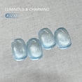 thumbnail image 3 of Set de esmaltes de uñas GAOY Cat Eye Gel con imán plateado, azul y rosa, 3 of 6