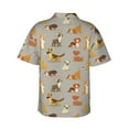 thumbnail image 3 of Daiia Cute Dog Hawaiian Shirt for Men Gentle Cotton Regular Short Sleeve Casual-X-Large, 3 of 9