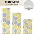 thumbnail image 4 of Yellow and Gray Geometric Quatrefoil Pattern Kitchen Rugs Sets Of 3,Kitchen Runner Rugs Non Skid Washable,Decorative Kitchen Floor Mats for Kitchen,Sink,Laundry,17"x30"+ 17"x47" + 17"x59", 4 of 6