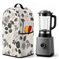 thumbnail image 3 of FOR U DESIGNS Rose Leaves Print Washable Blender Dust Cover with Pockets Durable, Slip-On, Reusable, with 2 Side Pockets, Fits Kitchen Counter Storage, 3 of 7