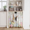 thumbnail image 6 of Easter Kitchen Curtains 54 Inch Length, Spring Rabbit Eggs Blooms Flowers Leaf Grey Plaid Tiers Curtains for Bathroom Bedroom Cafe, Light Filtering Small Window Treatment Drapes 2 Panels 42"Wx54"L, 6 of 8