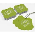 thumbnail image 5 of Inkdotpot Real Silver Foil Merry X-Mas Christmas Tags Favor Bracket Shape Hang Pack Of 100 Paper Tags, 5 of 7