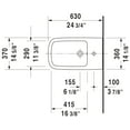 thumbnail image 4 of Duravit 2283100000 Durastyle Floor-Mounted Bidet - White, 4 of 6