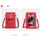 thumbnail image 2 of Bolsa de Teléfono Táctil Mini de Cuero para Mujer Roja, Bolso de Hombro con Compartimentos para Tarjetas de Crédito, 2 of 2