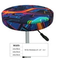 thumbnail image 4 of Hirioo Neon City Map for Round Bar Stool Seat Covers Washable Stool Cushion Slipcover Elastic Bar Chair Covers for 12-14 Inch Chair-12 inch, 4 of 7
