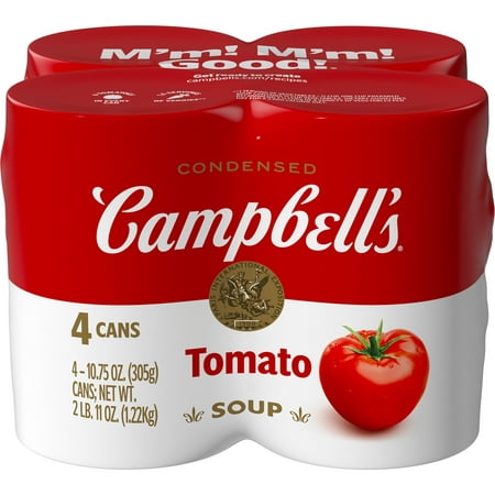 Campbell's Condensed Tomato Soup, 10.75 Ounce Can (Pack of 4)