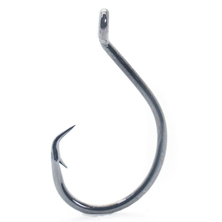 UPC: 0023534416673 | MUSTAD CIRCLE HOOK BLACK NICKEL SZ 1 10PK