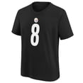thumbnail image 2 of Youth Aaron Rodgers Black Pittsburgh Steelers Player Name & Number T-Shirt, 2 of 3
