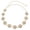 White, variant on Circle Stone Beaded Concho Gold Chain Belt Adjustable (Women)