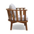 thumbnail image 5 of Noble House Barton 2-Piece Outdoor Wood Conversation Set in Teak and White, 5 of 15