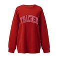 thumbnail image 4 of UJNDER Oversized Sweatshirt For Women Long Sleeve Crewneck Casual Pullover Top Fall 2025 Clothes Red S, 4 of 4