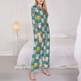 thumbnail image 3 of Lsque Colorful Cow Pattern Long Sleeve Pajama Set for Women - Soft 2-Piece Sleepwear and Loungewear Set with Pockets, Comfy Nightwear-Medium, 3 of 7