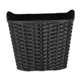 thumbnail image 1 of Cesta delantera para bicicleta, cesta para manillar, contenedor de artículos diversos de ratán de imitación, cesta para almacenamiento de bicicletas, Negro, 1 of 8