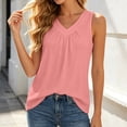 thumbnail image 2 of Xijirk Women's Sleeveless V-Neck Tank Top Gathered Neckline Loose Fit Casual Summer Blouse,XL, 2 of 4