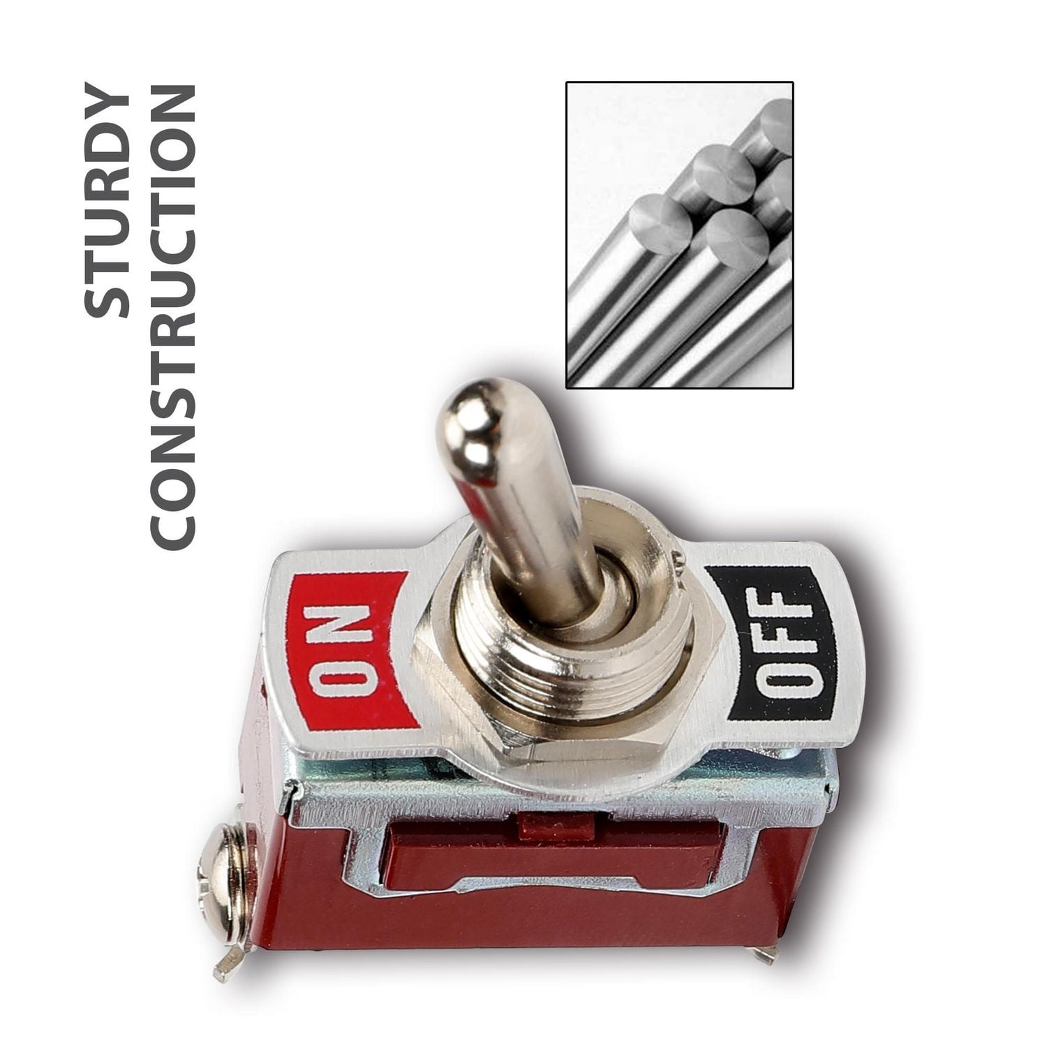 WorkPro Interrupteur à bascule en laiton, 2 positions