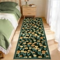 thumbnail image 2 of ZACOO 2'x6' Area Rug, Machine Washable Ultra Thin Non‑Slip Floral Botanical Carpet for Hallway Entryway Kitchen, Yellow‑Green, 2 of 9