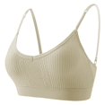 thumbnail image 3 of Blmnix Cami Women Bras High Support No Underwire Bralette Bralette Spaghetti Straps Yellow Comfortable Bras for Women, 3 of 4
