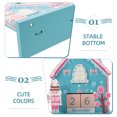 thumbnail image 3 of RUNROTOO 6Pack Perpetual Calendar Cube Shape Wood Material Countdown Function General Users, 3 of 8