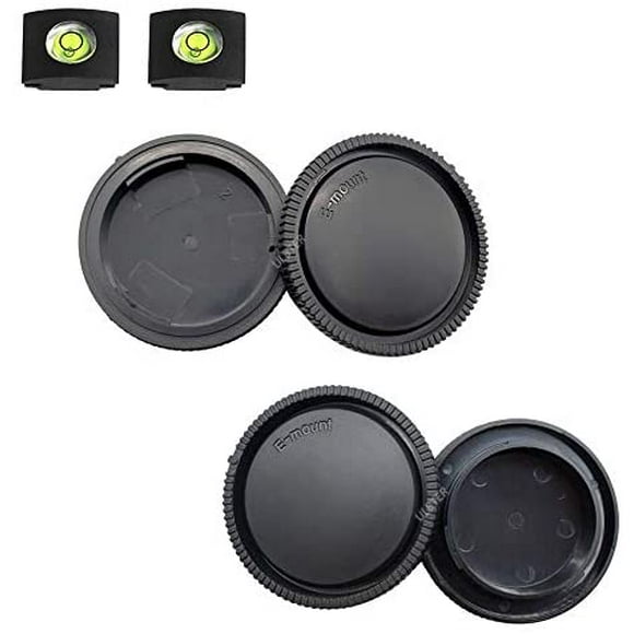 Front Body Cap and Rear Lens Cap Cover for Sony Alpha E Mount A6600 A6500 A6400 A6300 A6100 A6000 A5100 A5000/A7R
