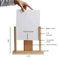 thumbnail image 5 of M&T Displays Classic Desktop Menu Sign Holder with Acrylic U Type Pocket (Natural Wood, 8.5x11) (2 Pack), 5 of 8