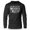 Silver on Black, variant on GYMISH Lift in Peace Lightweight Long Sleeve Hooded T-Shirt for Men – Funny Gym Hoodie, Black on Black, Small