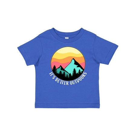 

Inktastic It s Better Outdoors Mountains at Sunset Gift Baby Boy or Baby Girl T-Shirt