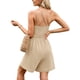 thumbnail image 4 of VISgogo Mono sin mangas para mujer con un hombro, piernas sueltas sólidas Decoración plisada Ropa de verano VISgogo  moda, 4 of 5