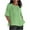 Green, variant on Taqqpue Women's Plus Size Tank Tops Pleated Scoop Neck Loose Fit Summer Shirts Cotton LinenCasual Short Sleeve Tops Split Trendy Lightweight Blouse Banded Bottom S-5XL