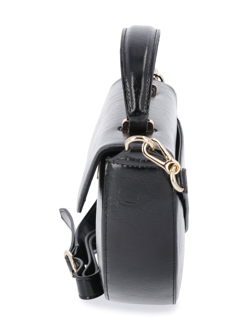 Scoop Women's Faux Leather Half Moon Satchel Bag, Black - Walmart.com