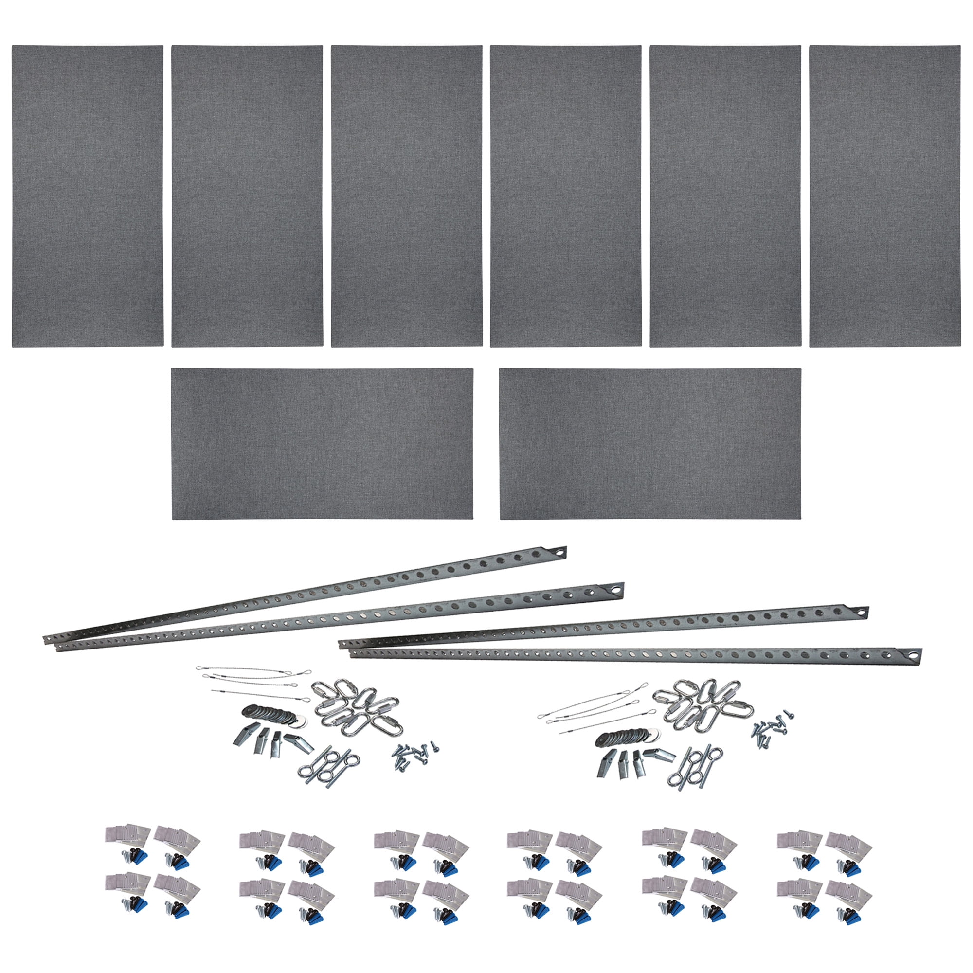 ATS Acoustics Home Office Residential Acoustic Treatment Room Kit Sound Absorbing Acoustic Panel 8 Pack for 120-200 Sq Ft (Charcoal)