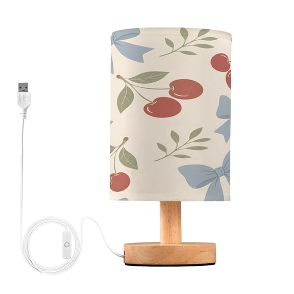 Chers Leaves Table Lamp, Fully Dimmable Nightstand Lamp with USB and Linen Fabric Shade, Modern Gifts for Bedroom, Living Room, Office