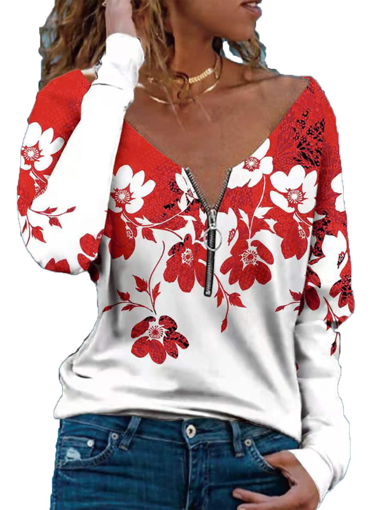 CANIKAT Womens Crewneck Long Sleeve Knot Twist Front Sweatshirt Casual Loose Pullovers Tops