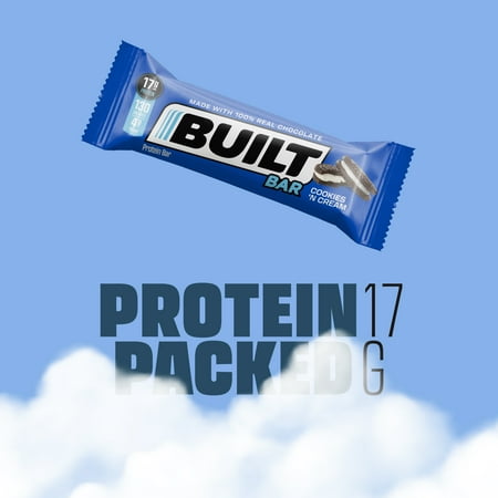 Built Bar Protein Bar, Cookies 'N Cream, Gluten Free, 12 Count