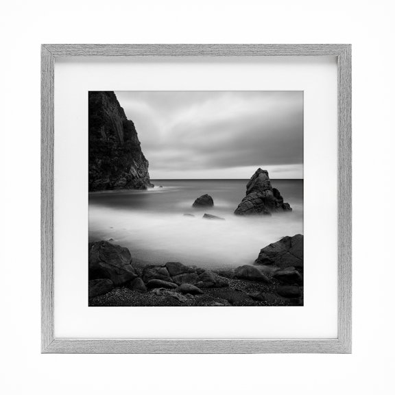 Stupell Industries Tropical Clear To The Horizon Gray Framed Print Under Glass, 13 x 13, by Chip Forelli