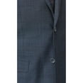 thumbnail image 2 of Prontomoda Mens Teal Blue 100% Merino Wool Regular Fit Suit, 2 of 5