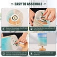 thumbnail image 4 of Shells on Beach Bedside Table Lamp LED Desk Lamps with USB Charging Port Cylinder Retro Warm Lights for Bedroom Living Room Coffee Bar Decoration, 4 of 7