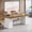 Vintage Brown & White, variant on Tribesigns 55.1" Conference Table for 4-6 People, Modern Meeting Table with Thick Tabletop