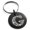 Black, variant on Stainless Steel Letter G Initial Dotted Monogram Engraved Small Medallion Circle Charm Keychain Keyring