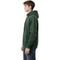 thumbnail image 3 of Milltex 8oz Midweight Fleece Hoodie Unisex CVC Cotton Blend Hooded Sweatshirt Soft Warm Pullover Blank Hoodie for Men Women Casual Everyday Wear Durable Comfortable Fit-Forest, 3 of 4
