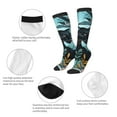 thumbnail image 3 of Balery Black Panther Floral Illustration Printed Novelty Socks Men's Women's Crew Socks Sports Socks Knee High Socks Cotton Socks Quirky and Cool Socks, 3 of 9