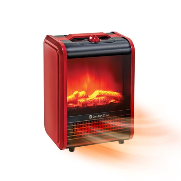 Calefactor eléctrico Comfort Zone CZFP1 1200 W con llama 3D