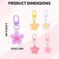 thumbnail image 2 of Heyingu 20Pcs Tiny Cherry Blossom Keychain Resin Flower Pendant Zipper Aesthetic KeychainsCharm Aesthetic Purse Keychain for Handbag Purse (5Color), 2 of 7