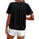 thumbnail image 3 of Camisetas Casuales de Verano para Mujer, Camisetas de Corta con Cuello en V, Camisetas Negras M, 3 of 7
