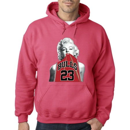 23 Jersey - 419 - Hoodie Marilyn Monroe Bulls 23 Jordan Red Jersey Sweatshirt