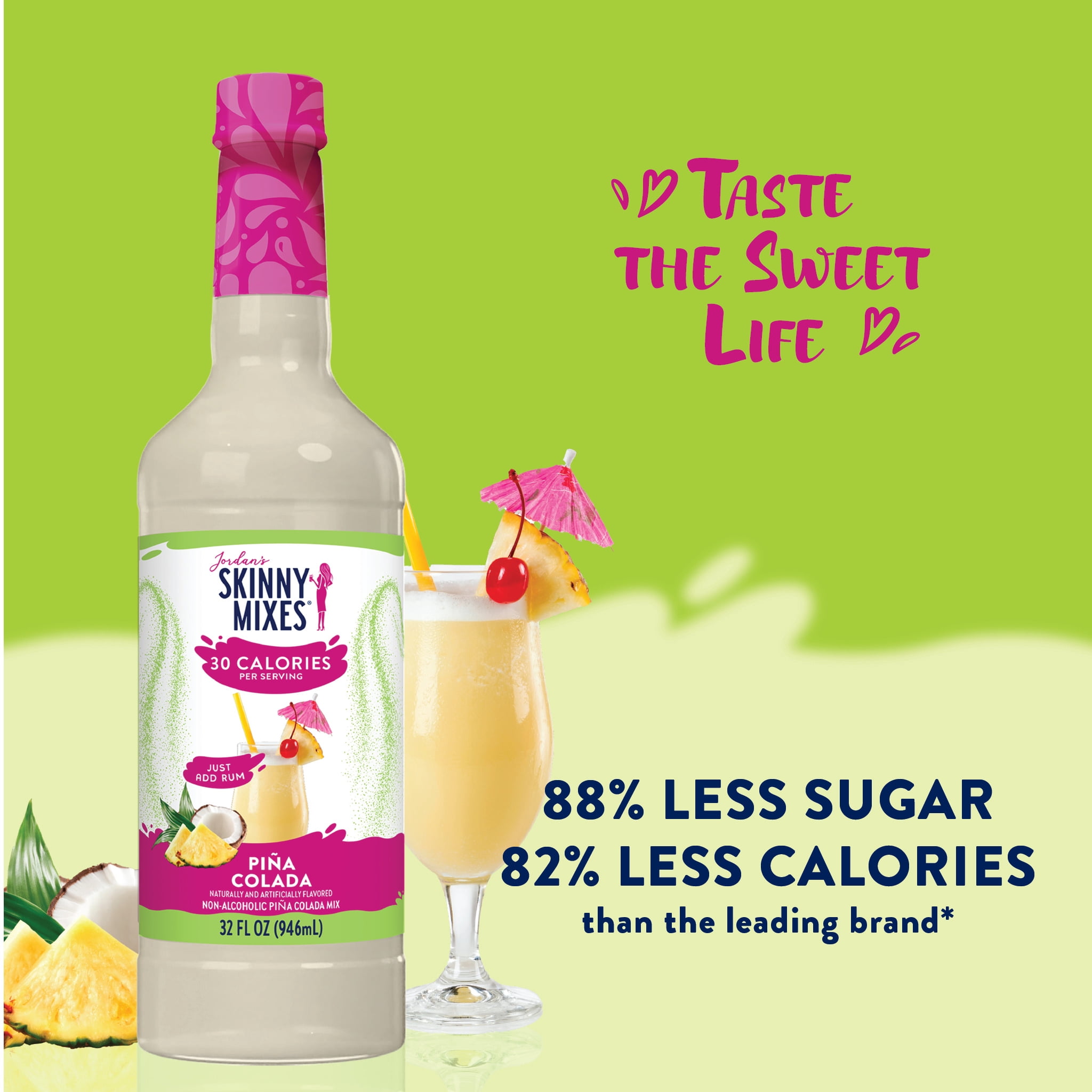 Jordan's Skinny Mixes Sugar Free Pina Colada Mix, 32 Fl Oz