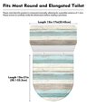 thumbnail image 7 of HELLHERO Stripes Toilet Lid Seat Cover Set Stretch Set of 2 Elastic Installation Washable for Bathroom Supplies, 7 of 7